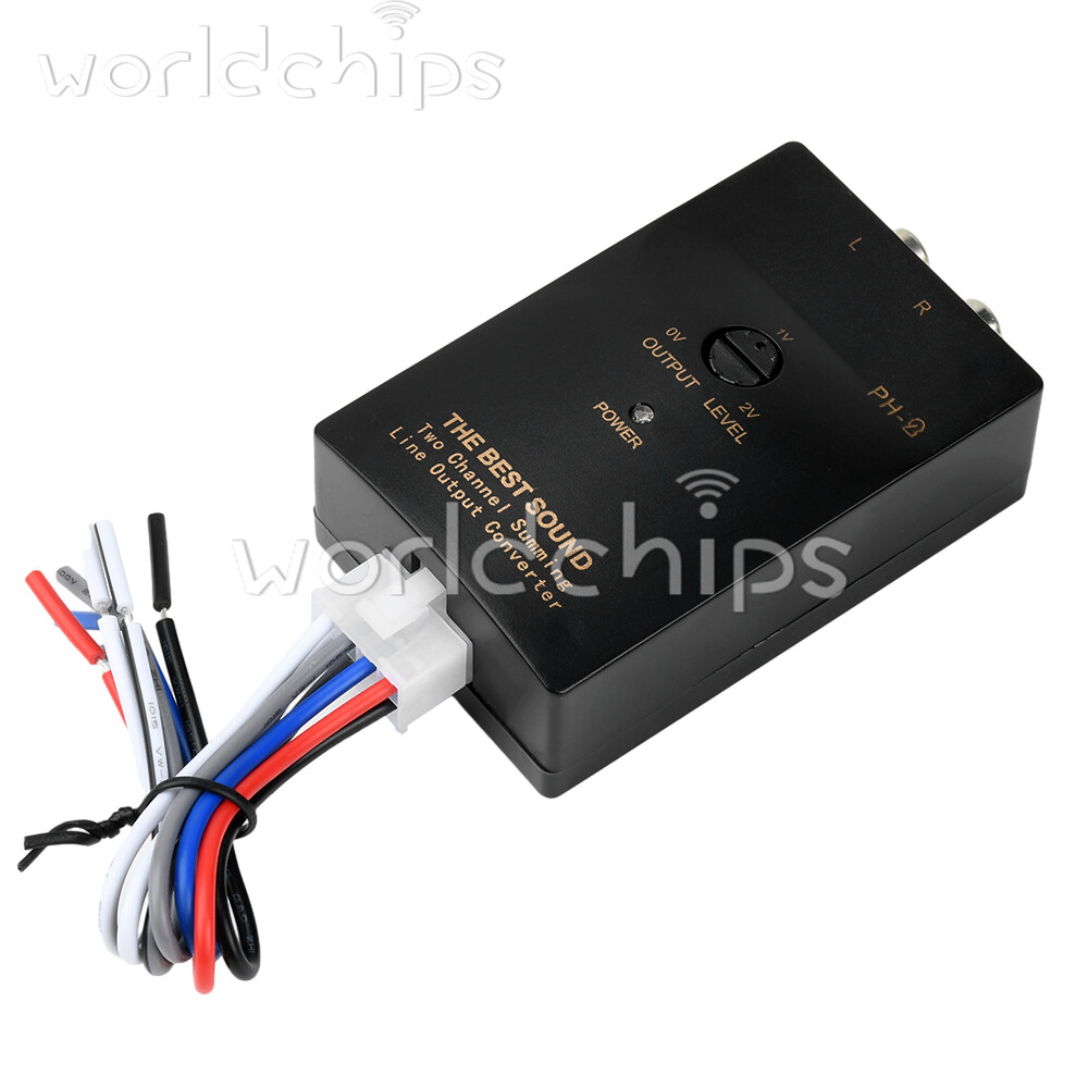 PH-2 Level Car Speaker High to Low Subwoofer Audio Converter With Delay Function