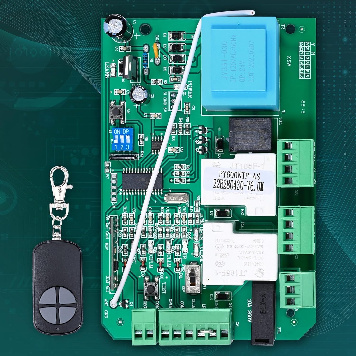Sliding Gate Motor Controller with Rolling Encryption and Remote Access