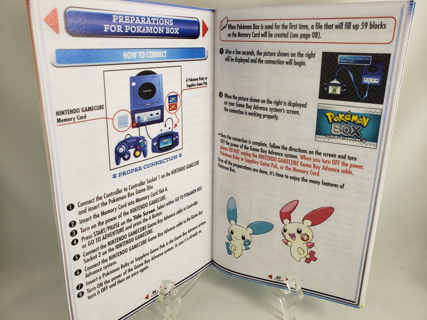 MANUAL GCN - POKEMON BOX RUBY & SAPPHIRE Nintendo Gamecube Replcemnt Instruction