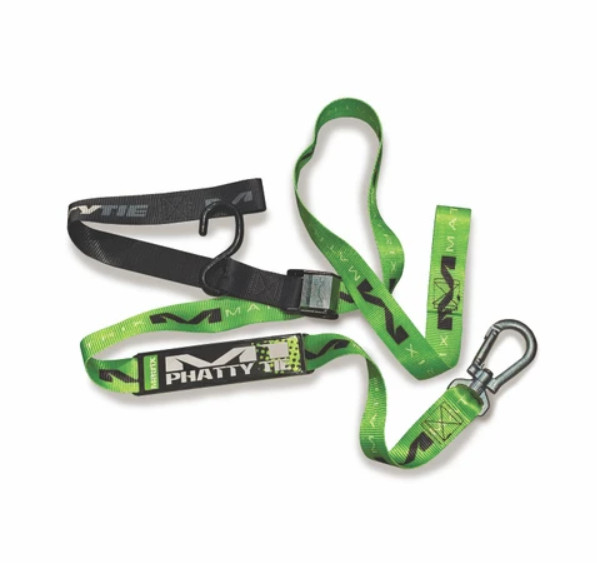 Matrix Concepts M1 1.5 1.5" Phatty Tie Down Set of 2 Green Bike Motorcycle ATV