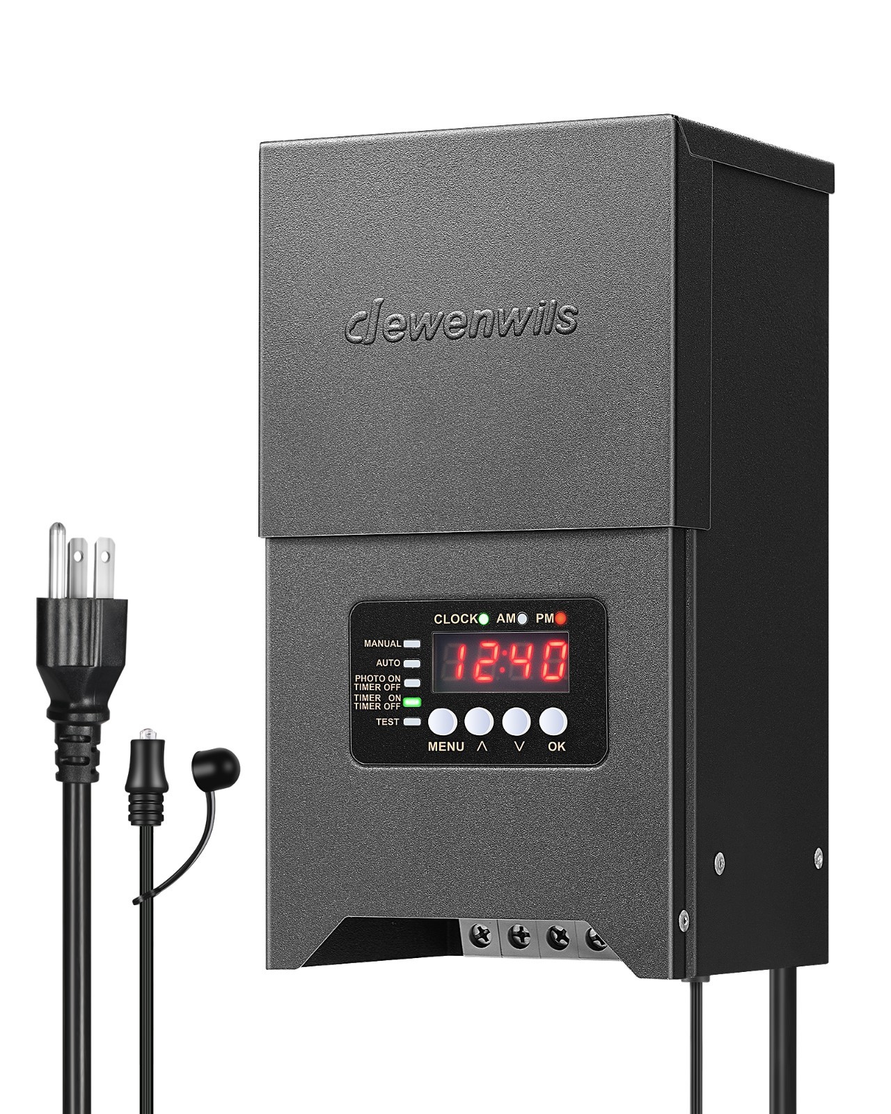 DEWENWILS 300W Low Voltage Landscape Transformer 12/15V Photocell Timer