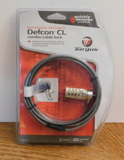 New Targus Defcon CL Combo Cable Lock Notebook Security PA410U Sealed