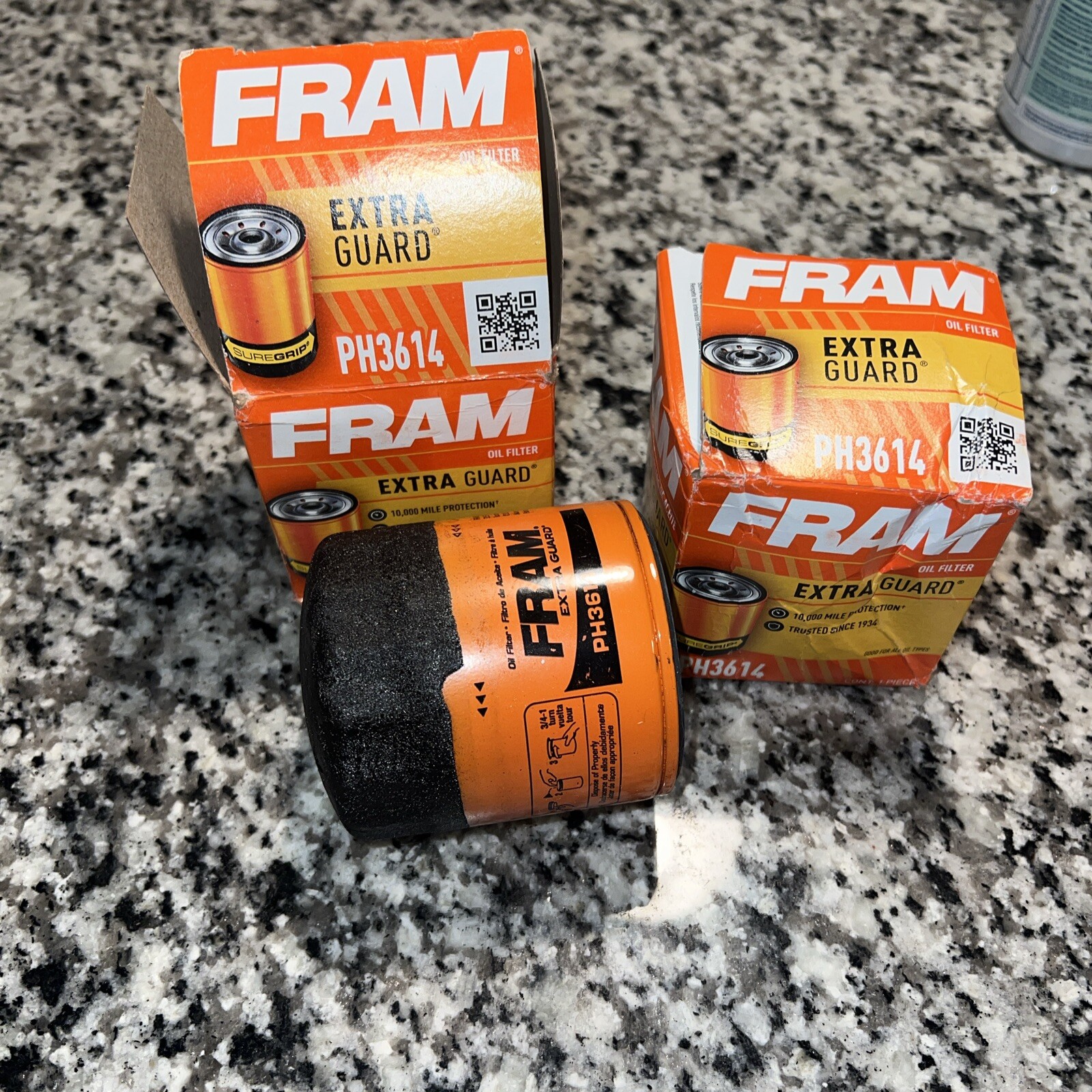 2 Pack - FRAM Extra Guard PH3614, 10K Mile Change Interval Spin-On Oil Filter