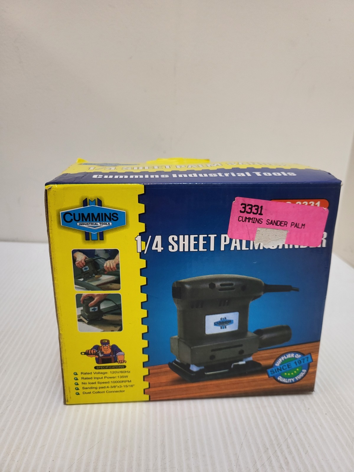 Cummins Industrial Tool 1/4 Sheet Palm Sander 3331