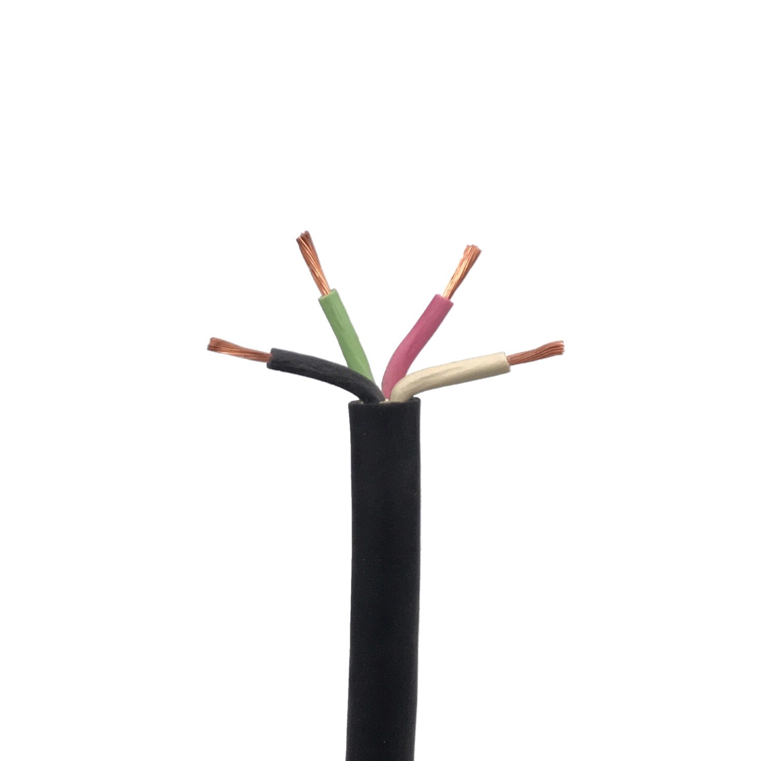 18 AWG SJOOW Portable Cord, 4 Conductor 300V Power Cable  - 10' Length