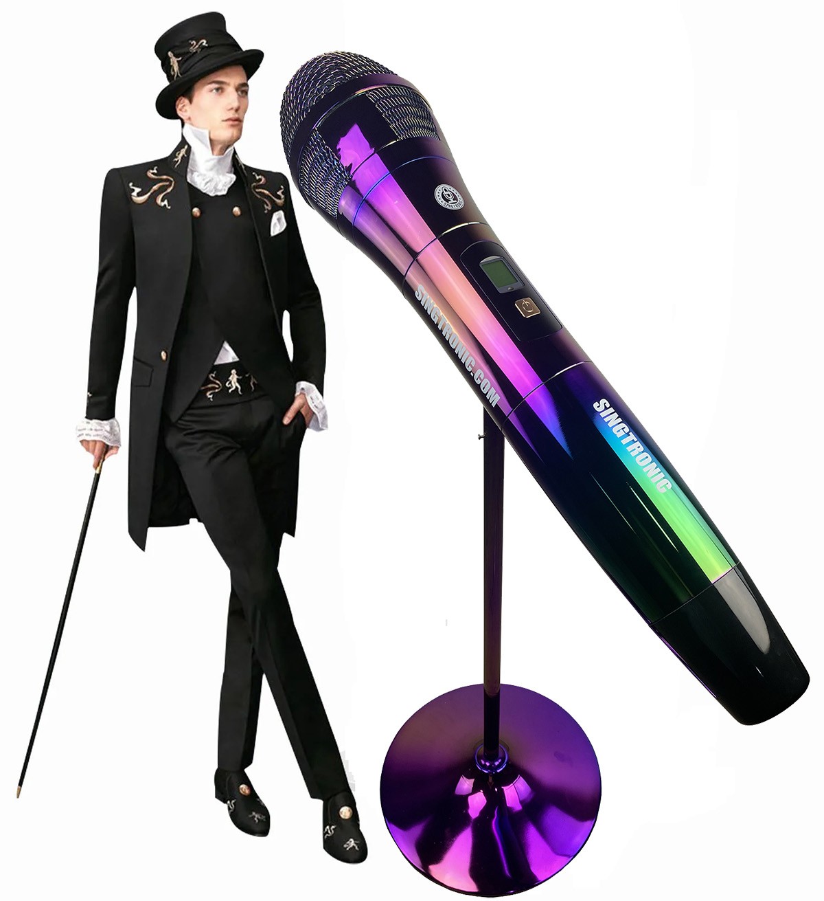 Singtronic Professional  X-Large Karaoke Wireless Microphone w/ Stand