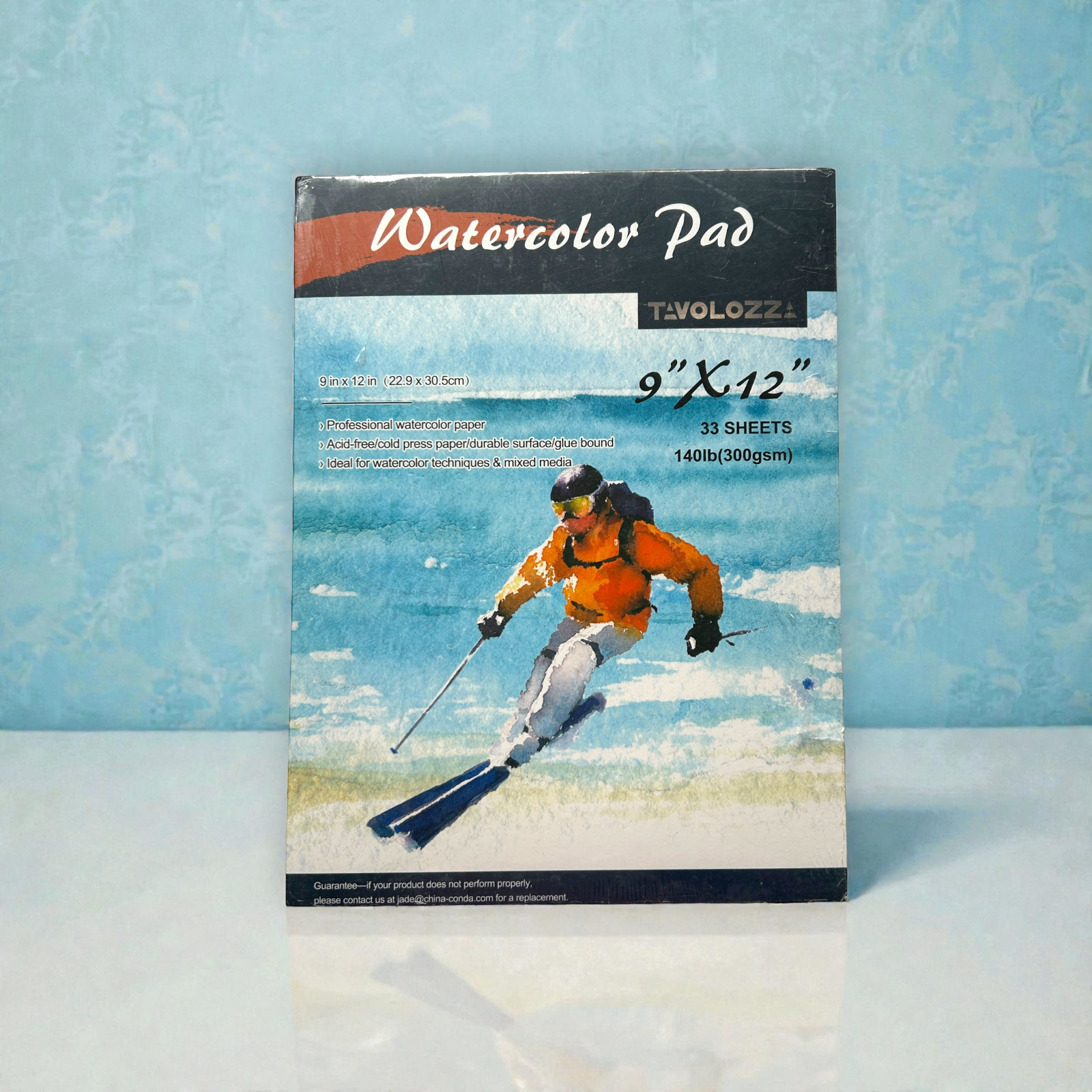 New Watercolor Pad 9" x 12'' Pack of 2 66 Sheets 140lb 300gsm Glue Bound