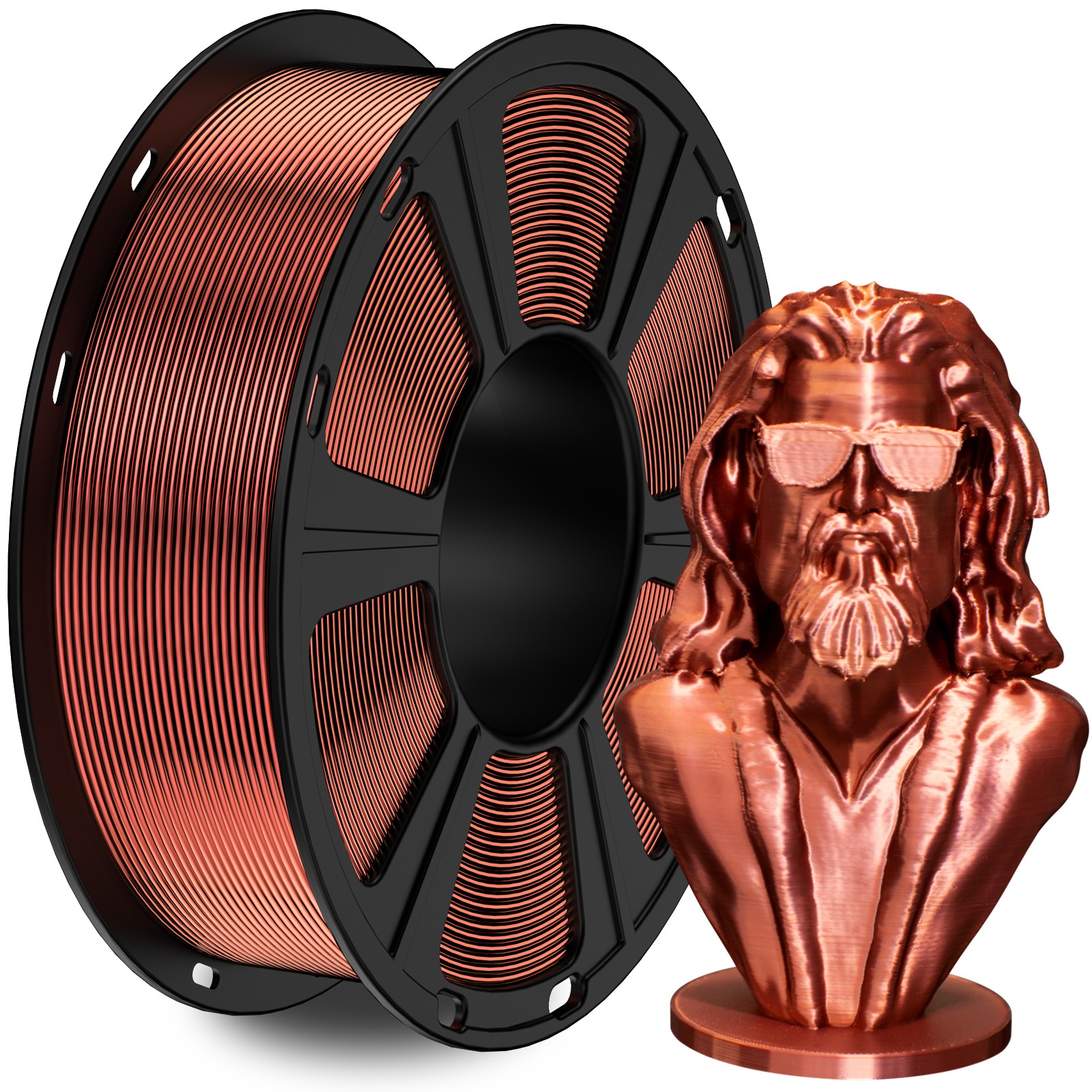 Geeetech 3D Printer Silk Filament 1kg/roll 1.75mm Copper Monochrome Consumables