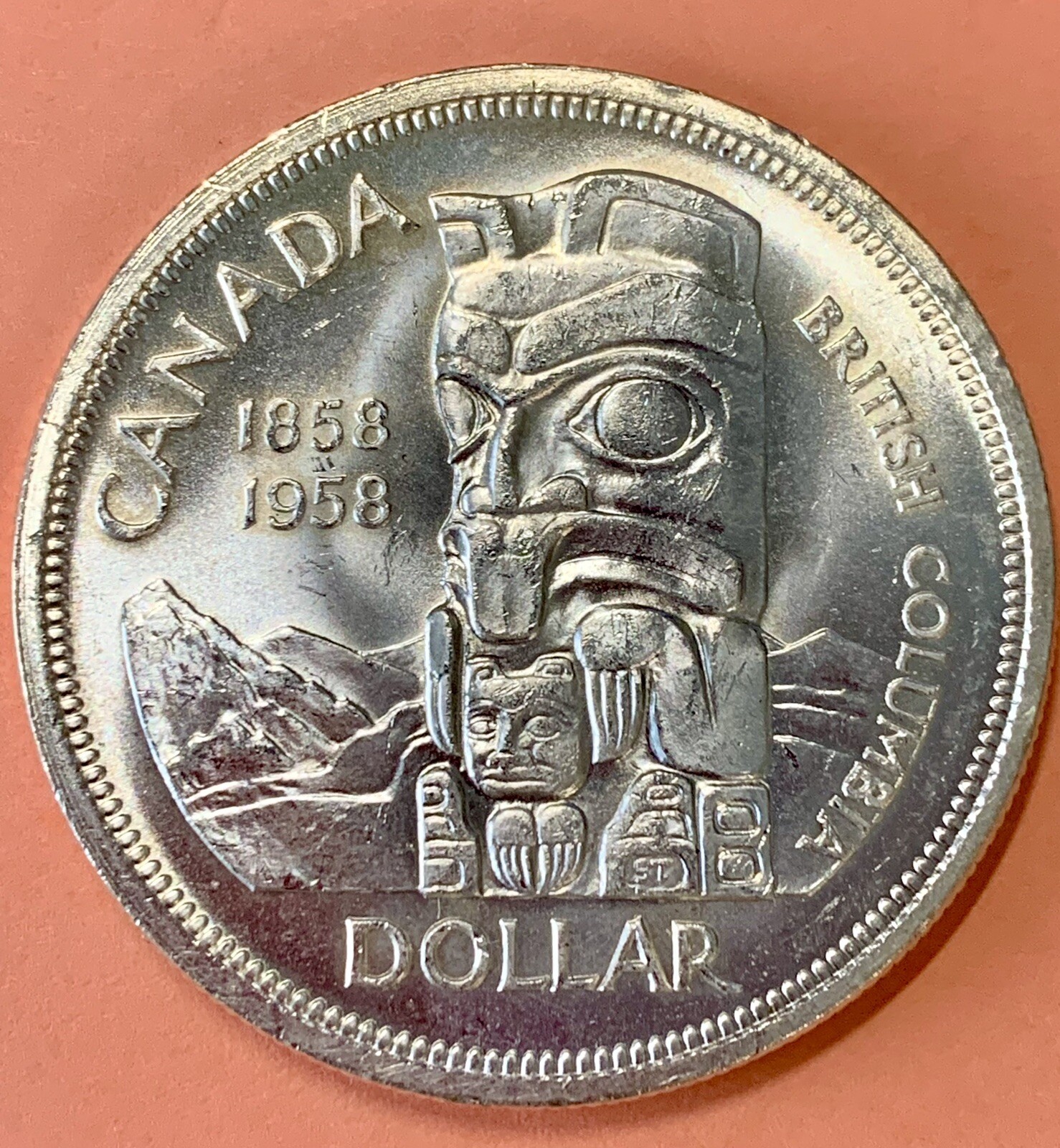 1958 CANADA Silver One DOLLAR, QE II, MS+++++++