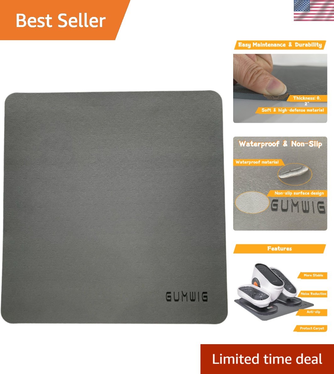 Lightweight Non-Slip Exercise Mat for Under Desk Ellipticals - Gentle on Floors