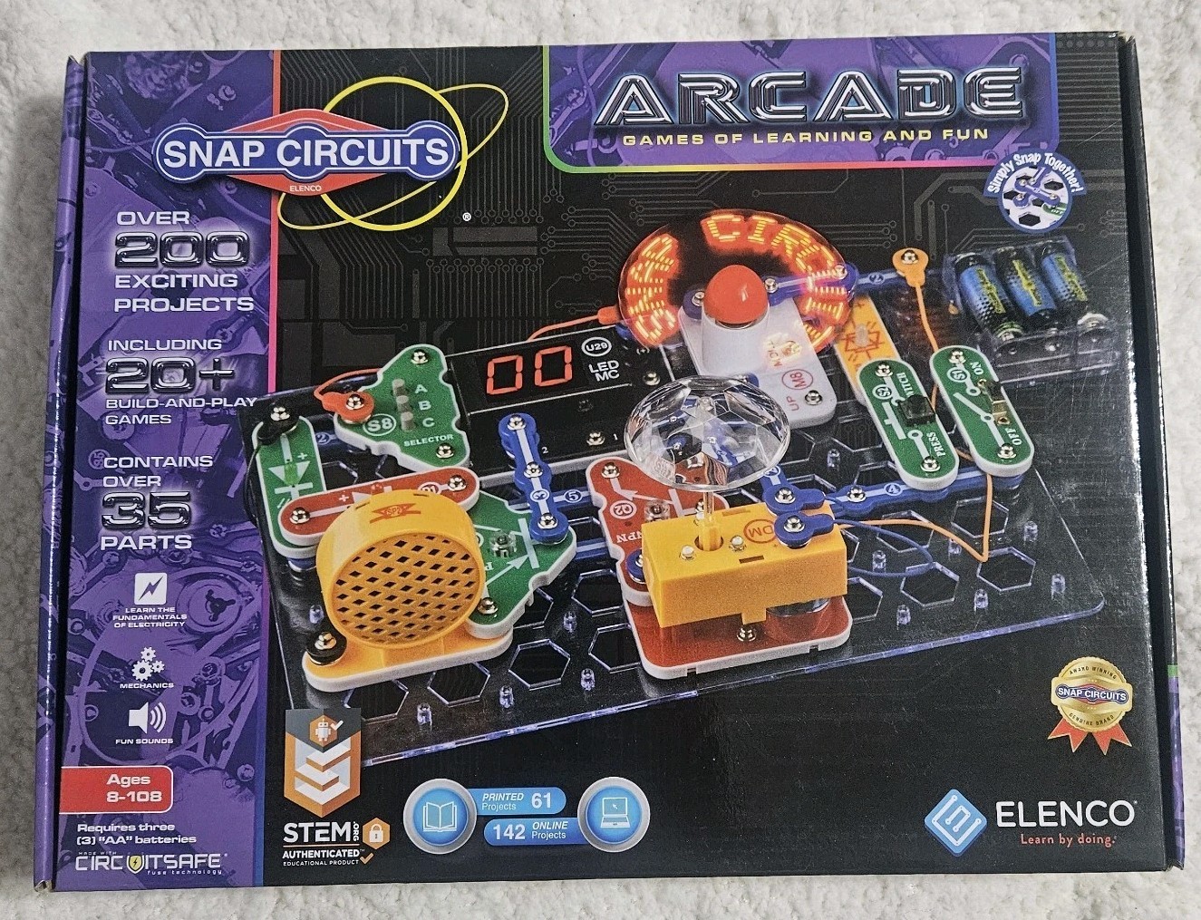 ELENCO Snap Circuits ARCADE Games of Learning STEM Electronics Kit SEALED NEW