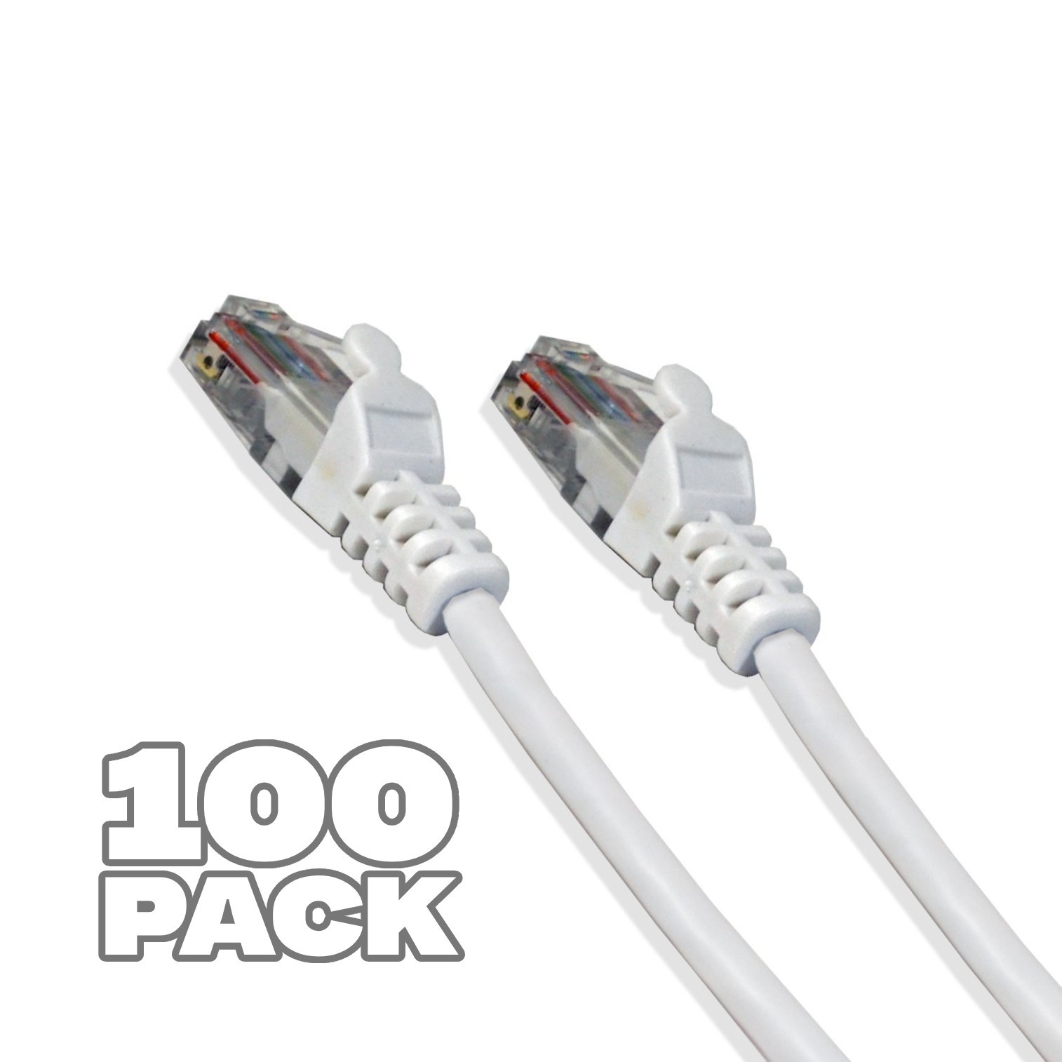 100 pack - 1ft Cat5 UTP Ethernet Network Patch Cable RJ45 Lan Patch Cord White