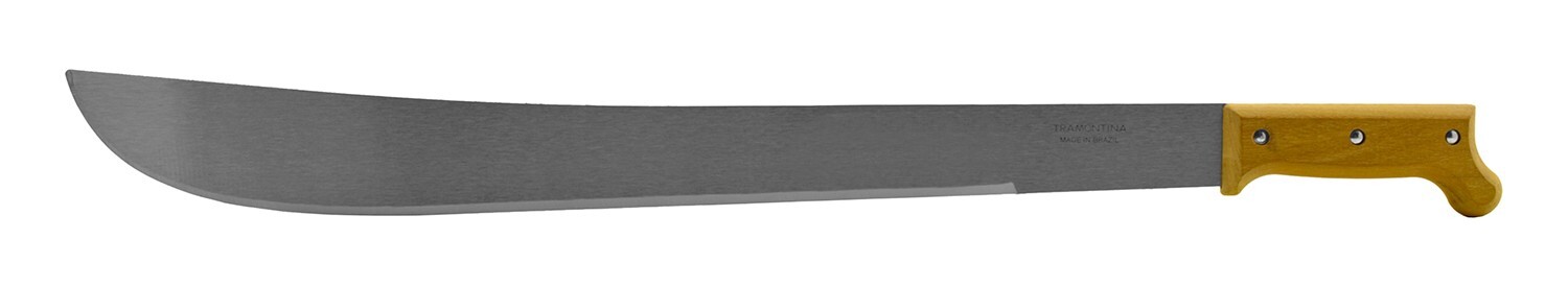 TRAMONTINA 28" Traditional WOOD HANDLE Carbon Steel Bush Machete MADE IN BRAZIL
