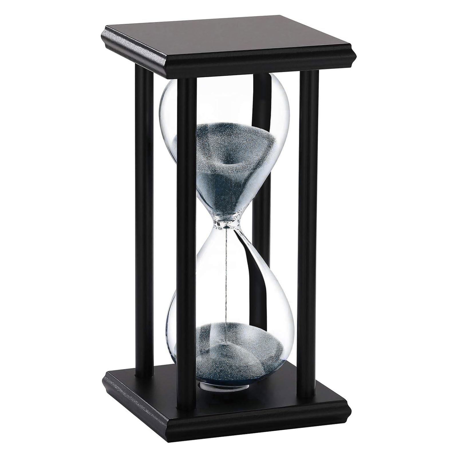 SuLiao Wood Hourglass 30 Minute, Black Wooden Stand Sand Timer Clock, Black S...