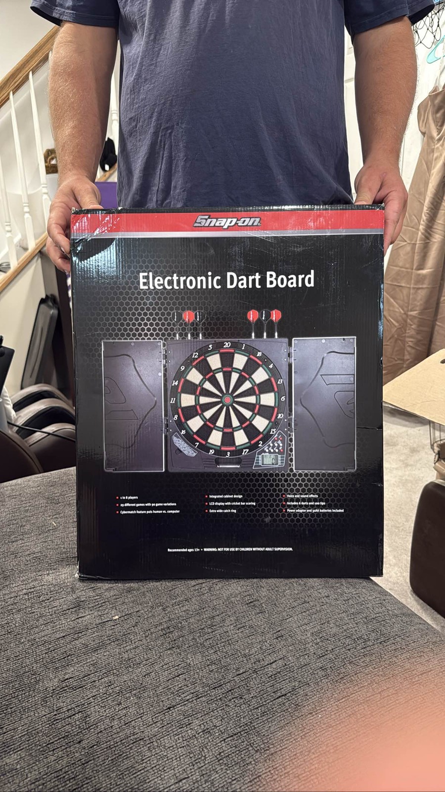 Snap-on Electronic Dart Board 29 Games 90 Variations LCD