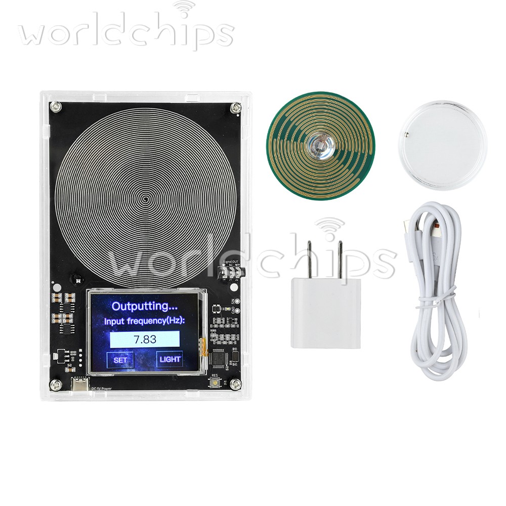 DC 5V Schumann Wave Generator 0.01-99999Hz Adjustable Touchscreen Type C + Case