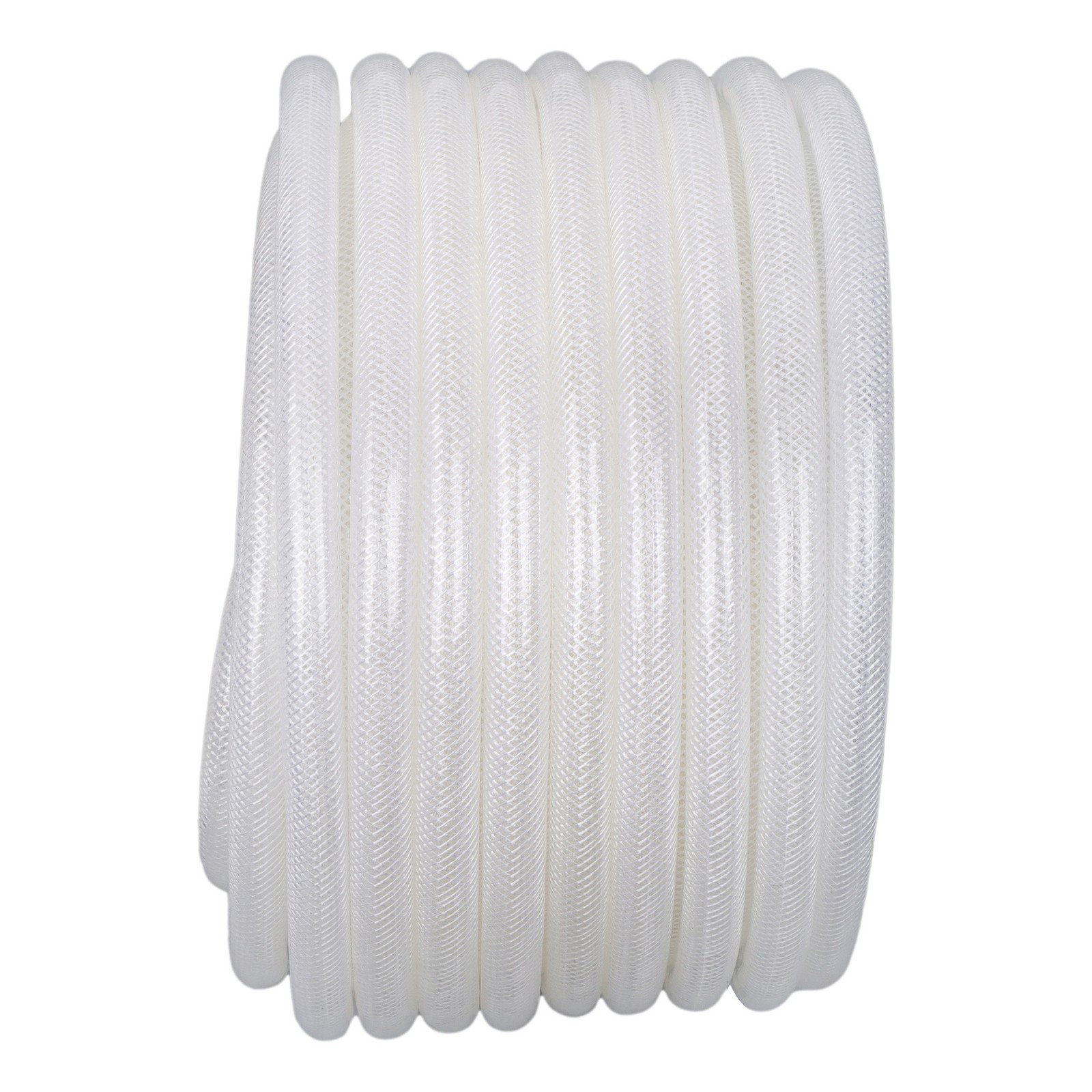 High Pressure 100 Ft Braided Clear PVC Tube Vinyl Tubing 1/2" × 3/4" 15 Bar