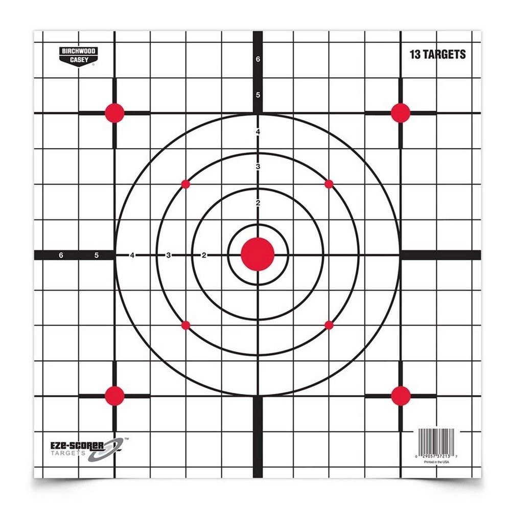 Birchwood Casey EZE-Scorer 12 Inch Sight-In Shooting Paper Targets 13 Pack-37213