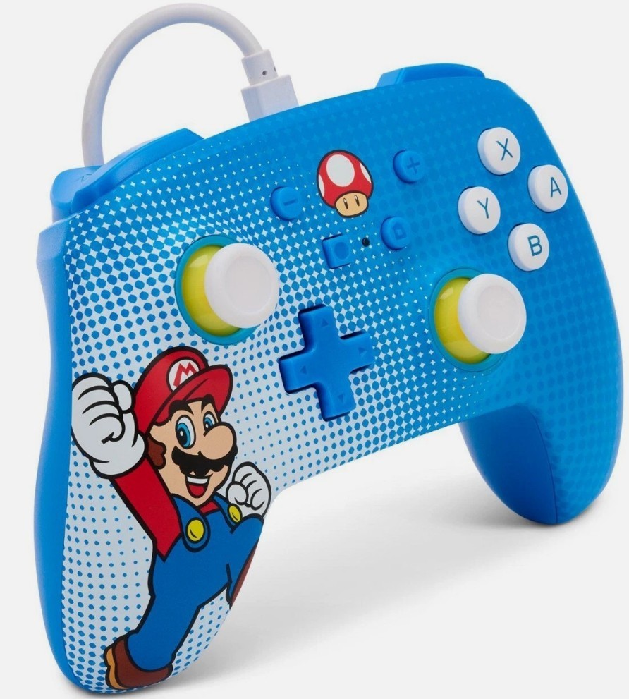 PowerA Enhanced Wired Controller for Nintendo Switch – Mario Pop Art – NEW
