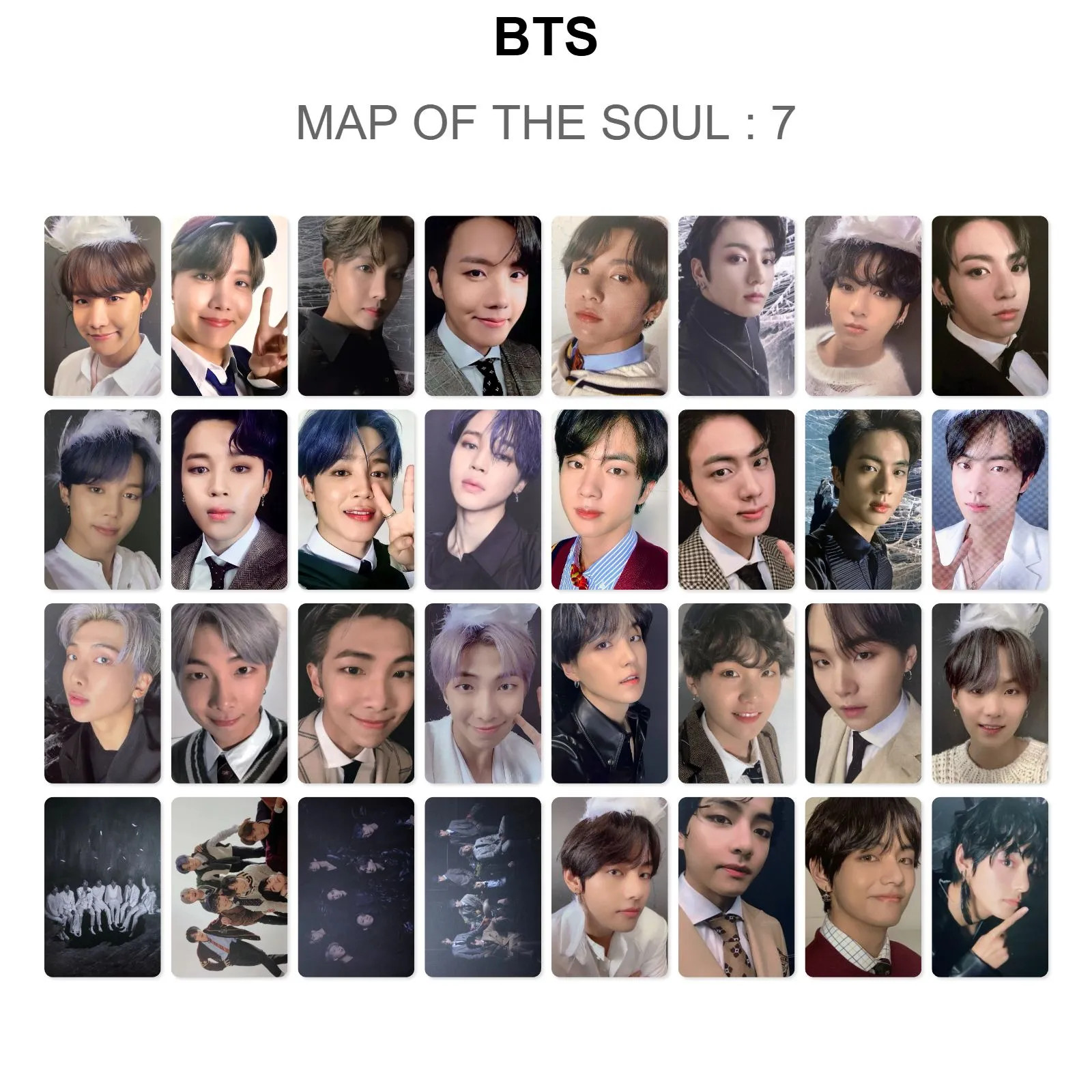 BTS MAP OF THE SOUL : 7 Official Photocard KPOP Special Gift