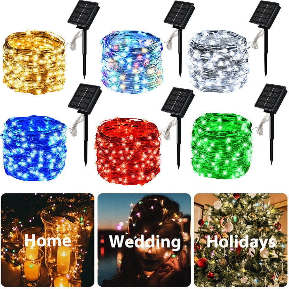 Solar Fairy Lights Outdoor Solar String Lights Garden 100-300LED Christmas Decor
