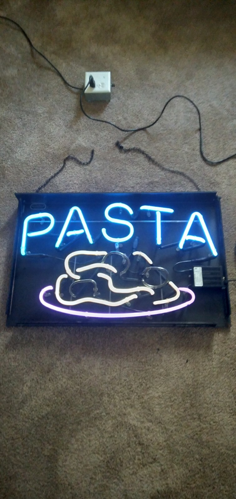 Large 32" x 20" NEON Pasta Sign w/ blinker adjustment Georgio's Cockeysville!!