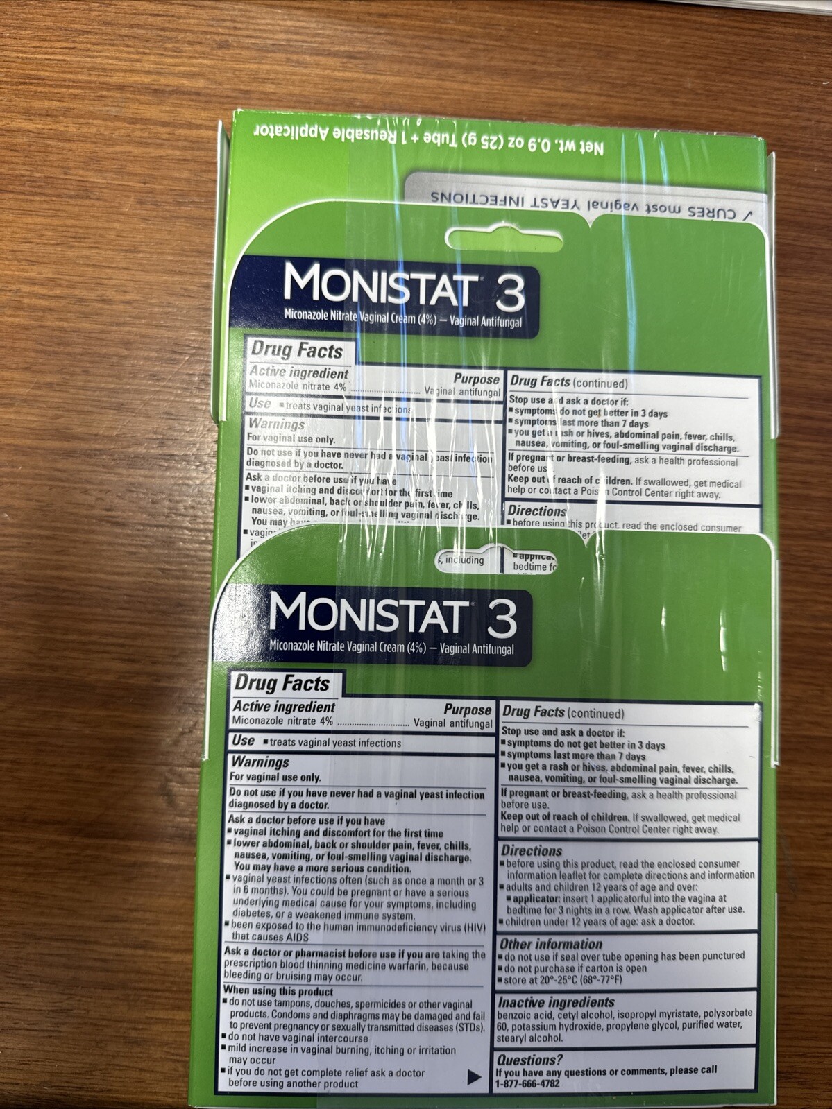 Monistat 3 Cream, 3-Day Yeast Infection Treatment, 3x Reusable Applicator