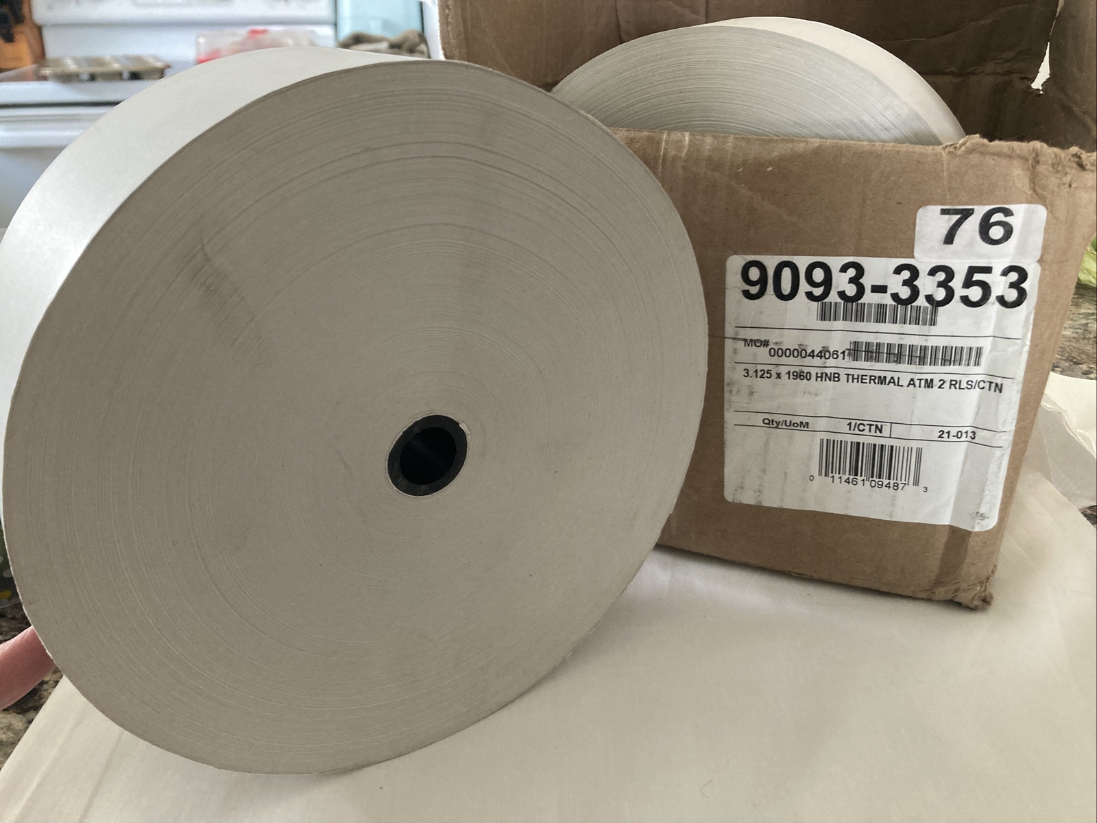 2 Rolls HNB Thermal ATM Paper Rolls 3 1/4” x 1960 Heavy Weight Thermal Receipt