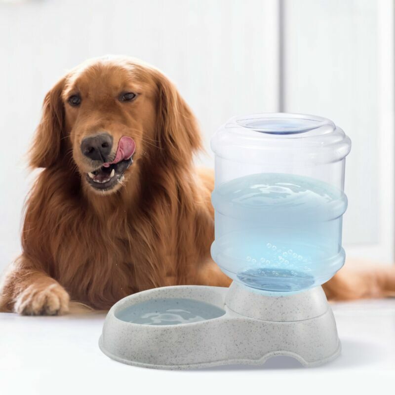 Automatic Water 1 Gallon Gravity Dispenser Dog Cat Pet Drinking Fountain Bowl
