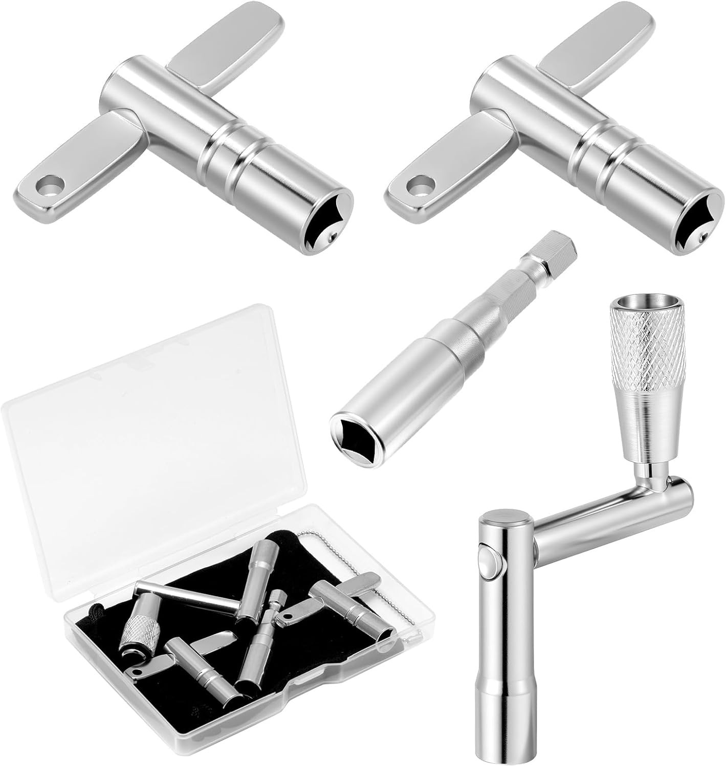 Drum Key Set, 4PCS Drum Tuning Kit with Drill Bit, Speed Drum Key, Standard Drum
