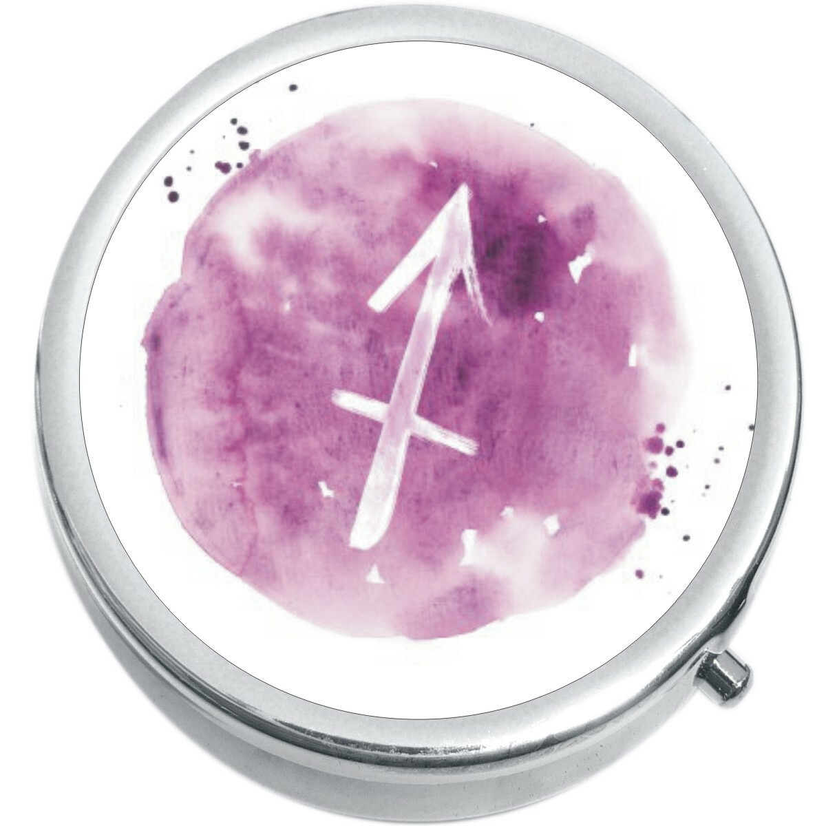 Watercolor Sagittarius Medicine Vitamin Pill Box