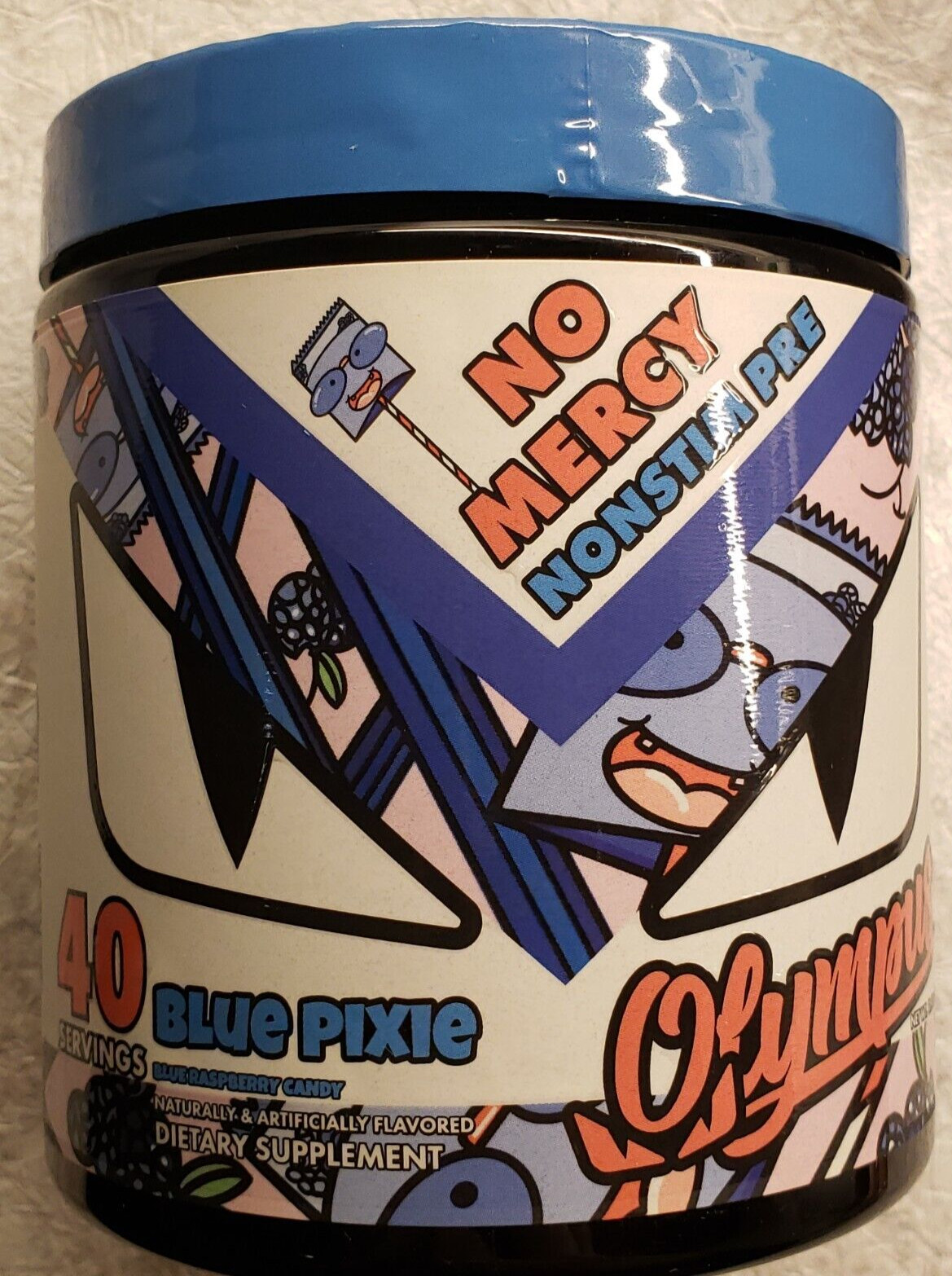 Olympus NO MERCY Non-Stimulant Pre-W.O. - Blue Raspberry - 40 Serv - Exp 4/2027