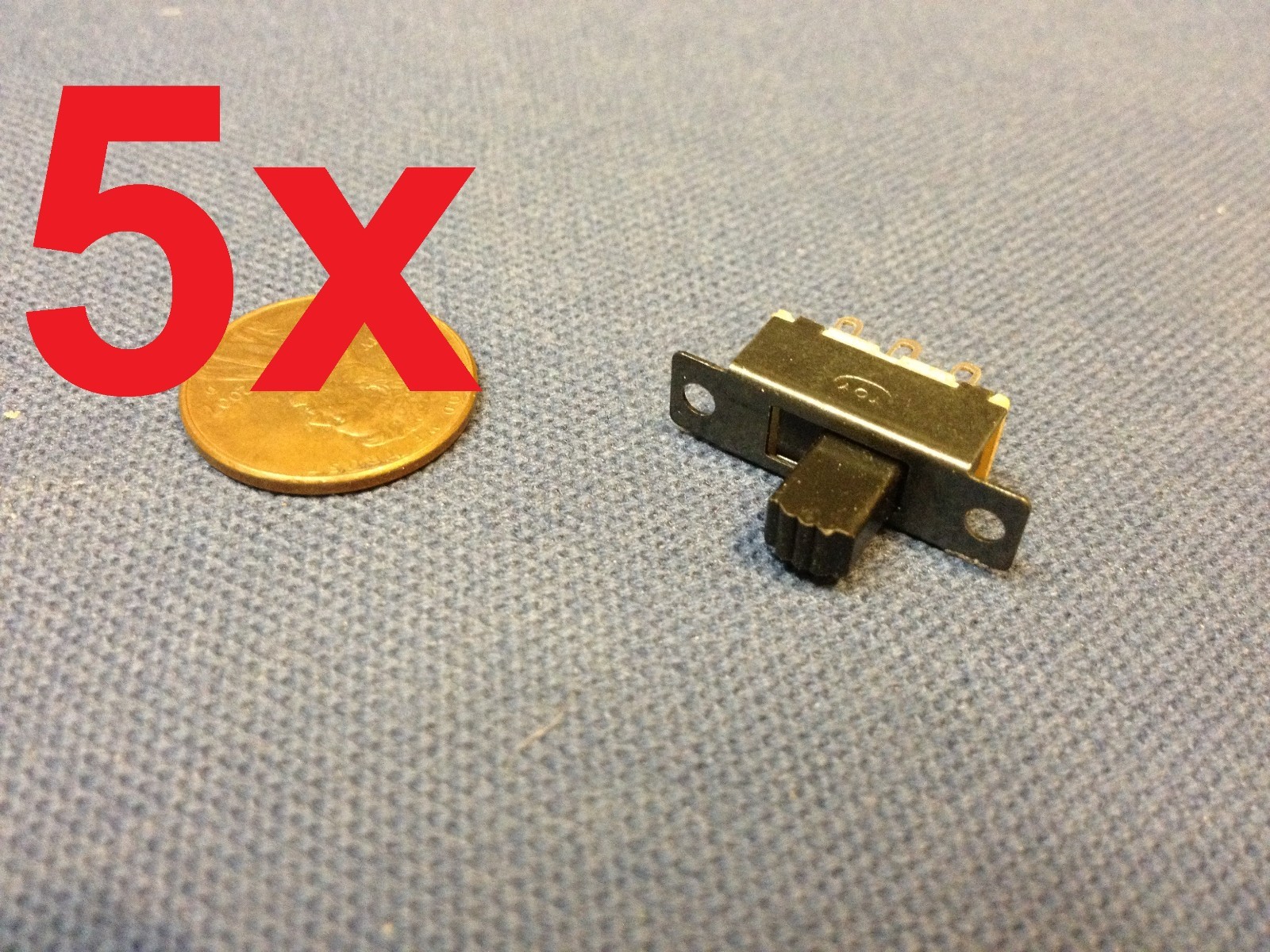 5x - Mini SPDT Slide Switch On-Off PCB 6P 2T 23.3*7.3MM pitch row 19MM toggle