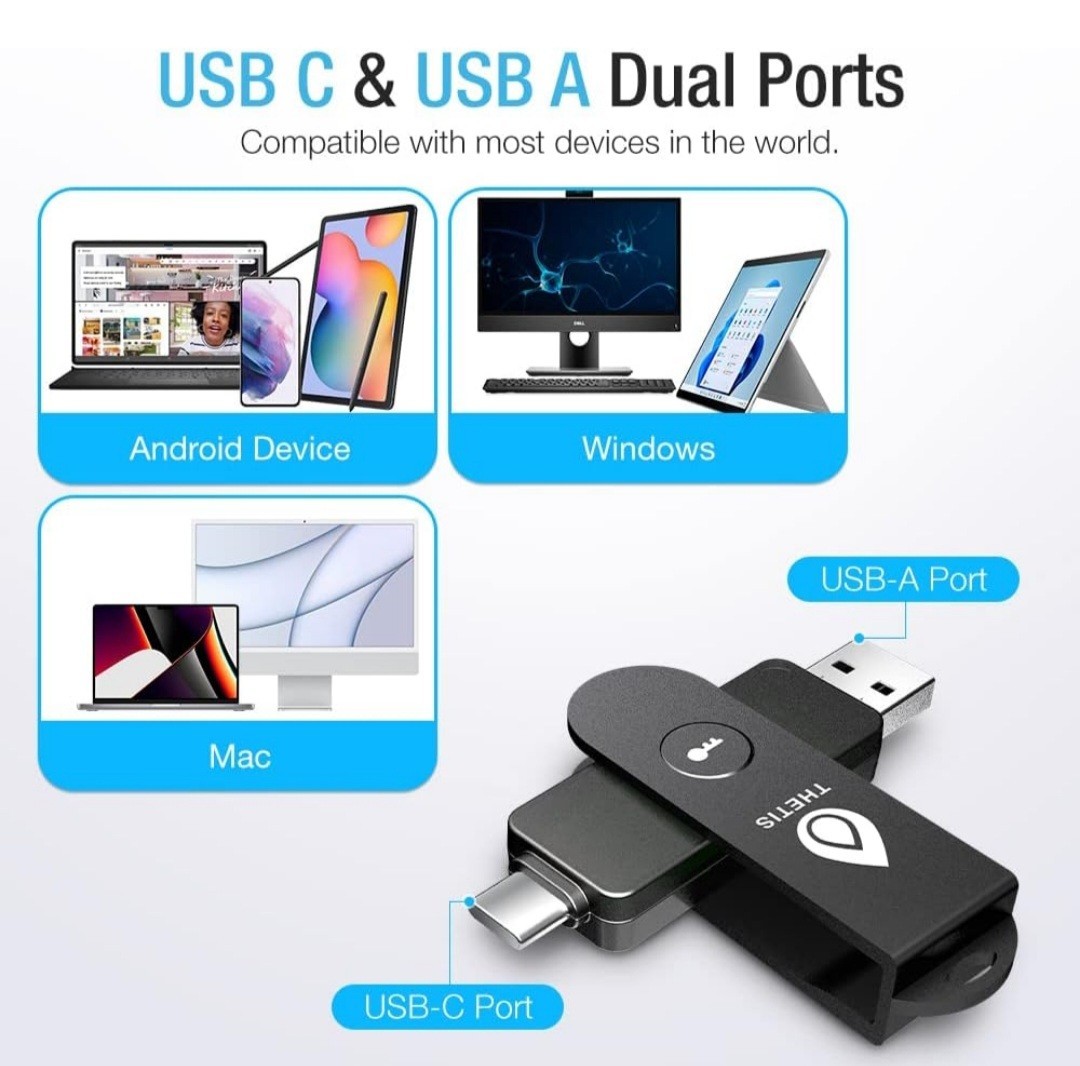 FID02 Key USB-C & USB-A Security Key With NFC