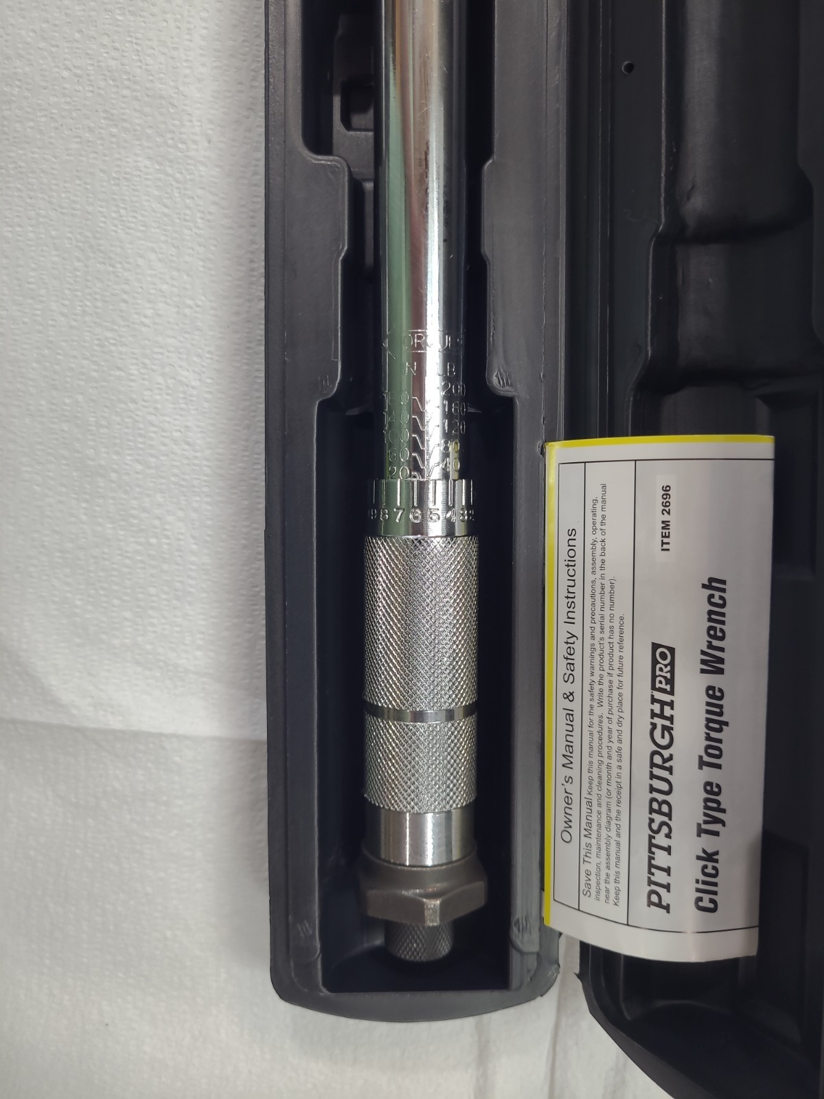 Pittsburgh Pro 2696 Click Type Torque Wrench- 1/4" Drive