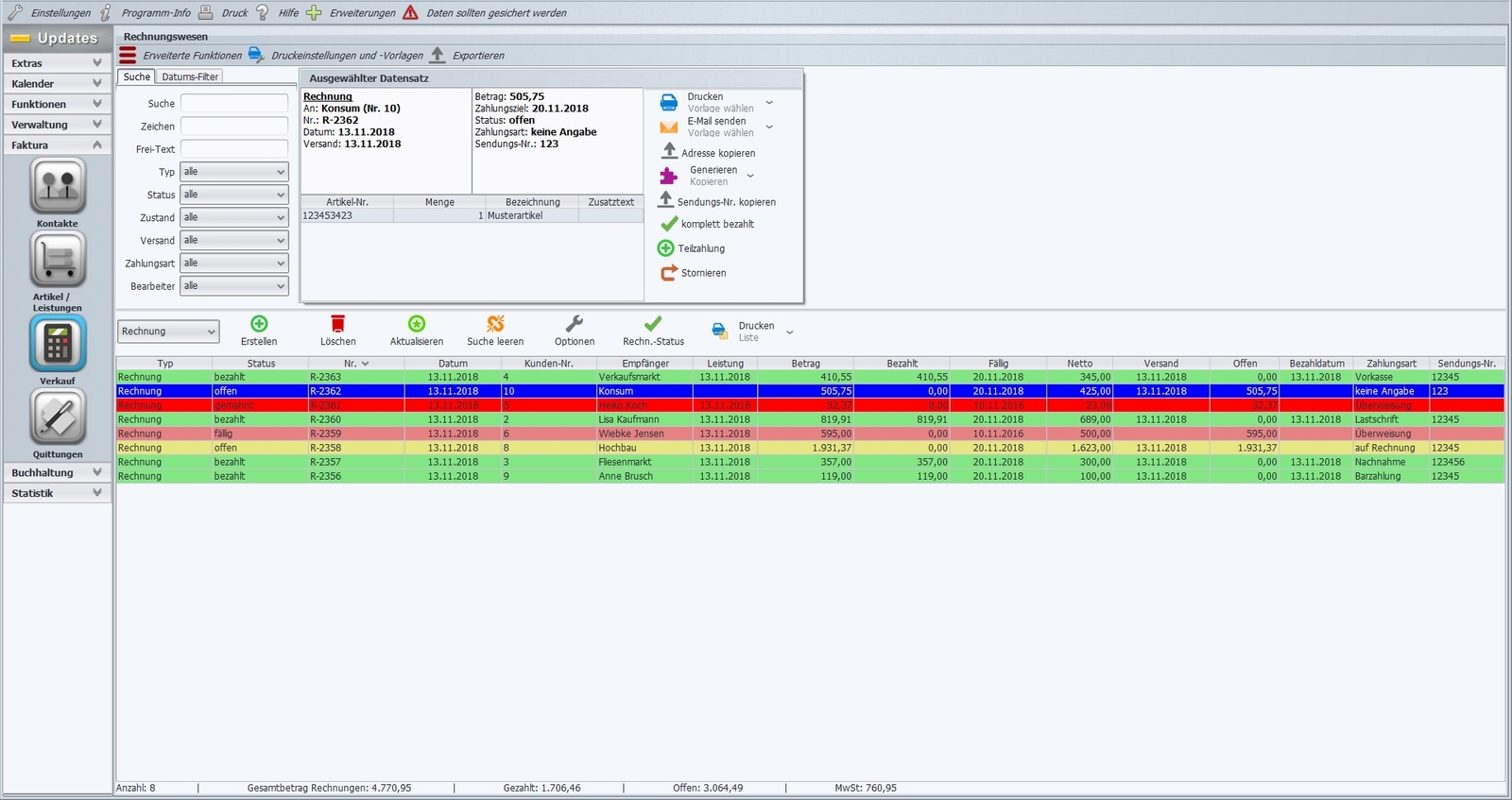 Invoice program, invoice writing, invoice software, invoice software, top IT