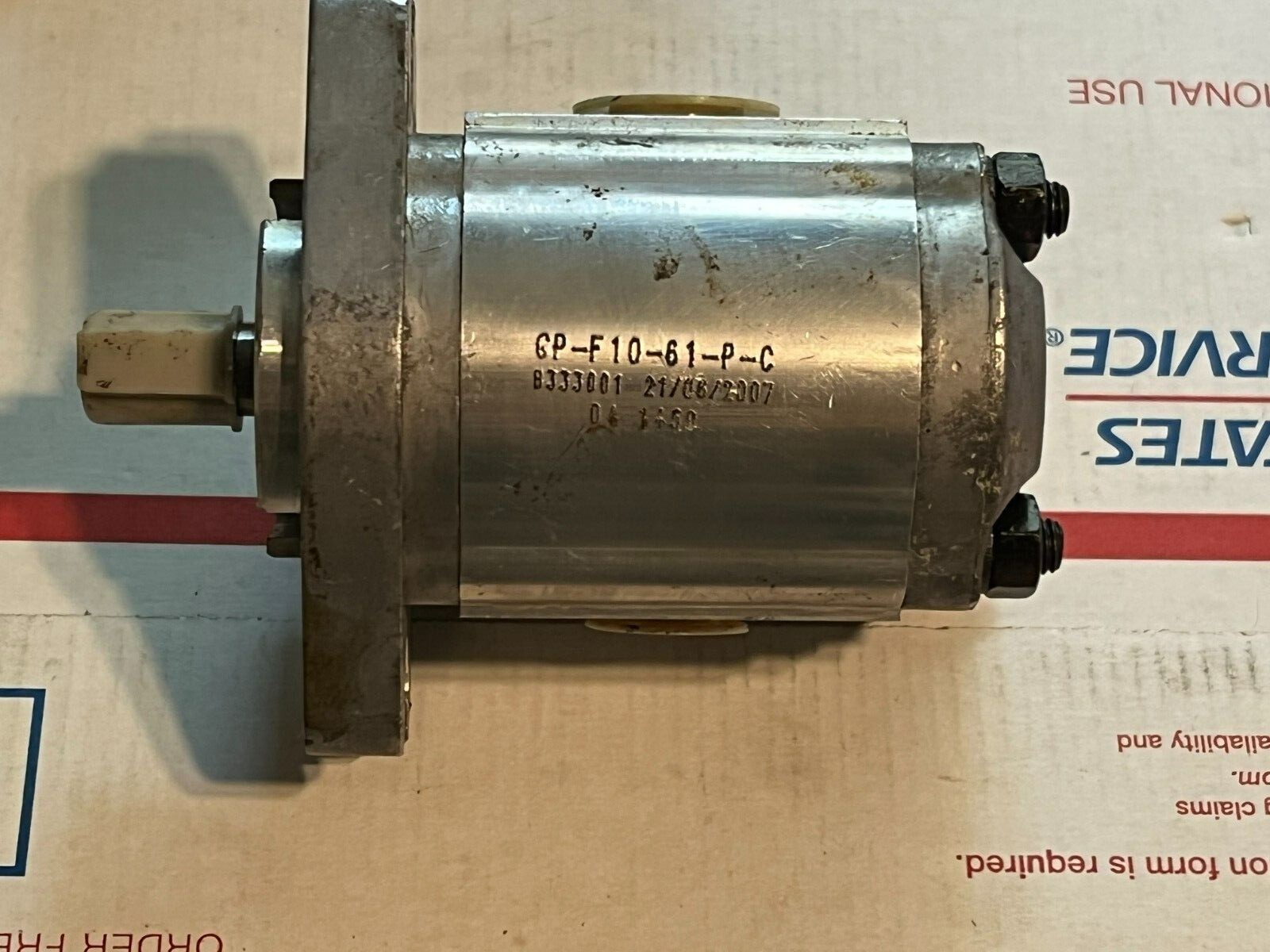 nos Hydraulic Gear Pump gp-f10-61-p-c surplus no packaging