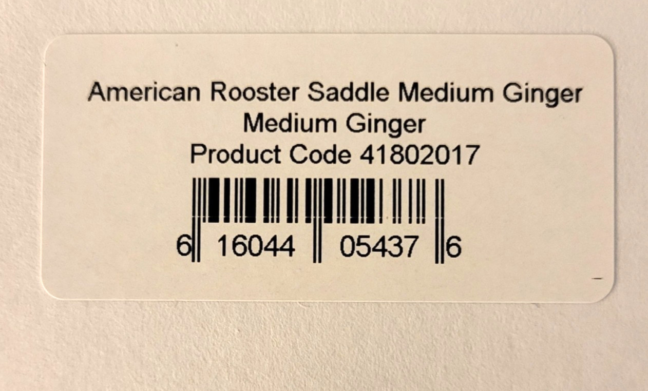 Whiting American Rooster Saddle, Medium Ginger, Fly Tying