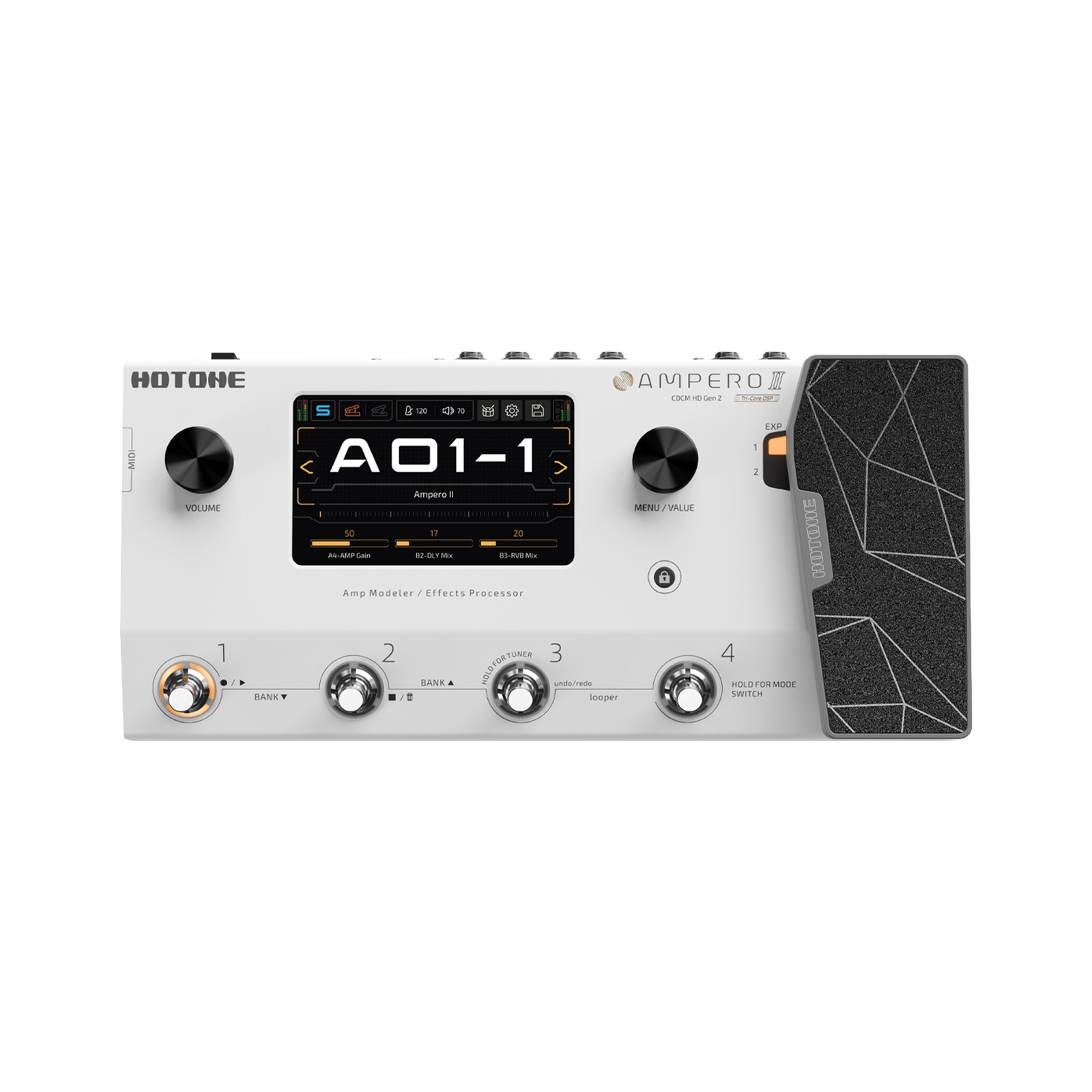 Hotone Ampero II Amp Modeler Effects Processor w/Power Supply - Open Box