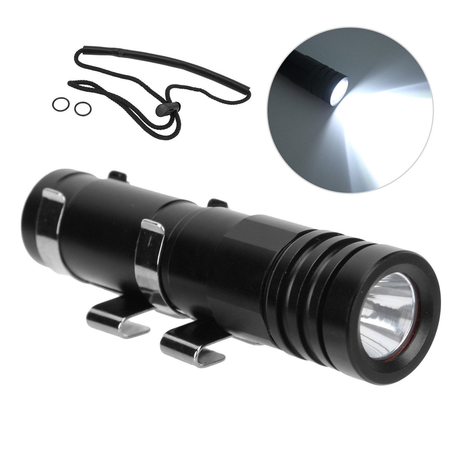 Mini Diving Light 200M Underwater LED Flashlight Camping Lantern Torch NEW