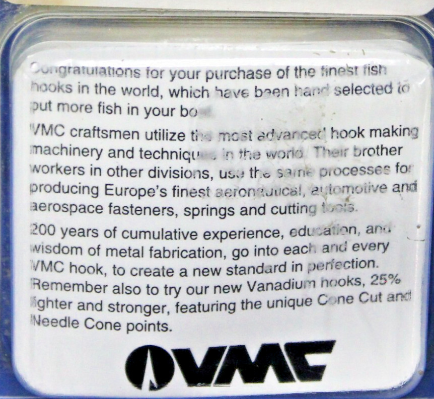 VMC Propak Fish Hook Round XHeavy Treble Size 8 Nickel 9Pcs 9650 NI 8-PP