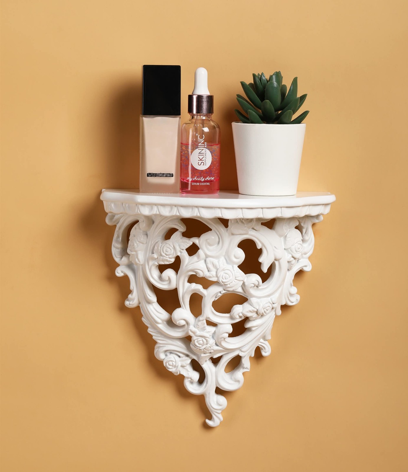 Small Victorian Decorative Floating Shelves, Wall Mounted Decor Shelves, Clas...