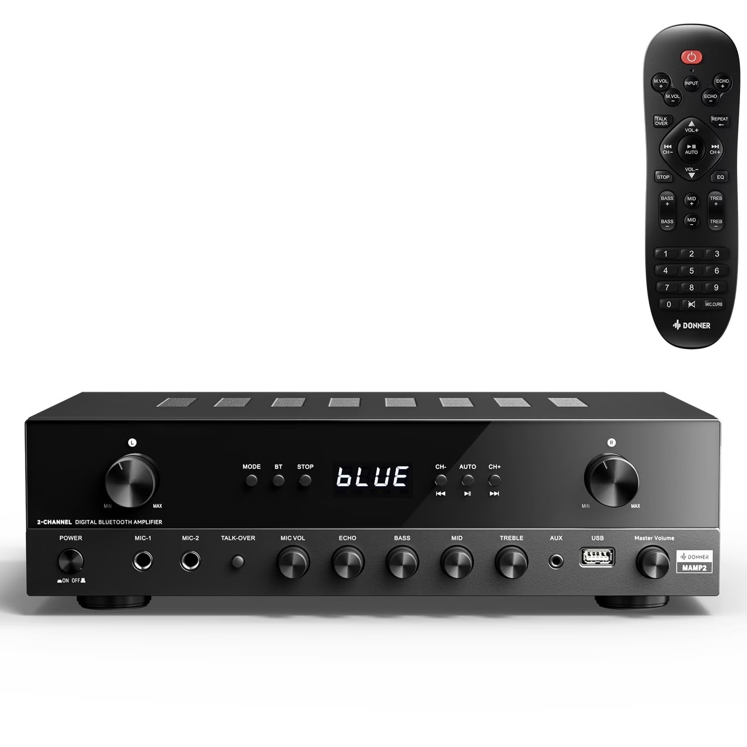 Stereo Audio Amplifier, 600W Peak 2 Channel Receiver with Bluetooth 5.3, for ...
