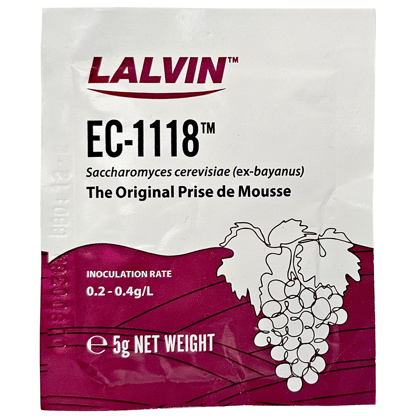EC-1118 Saccharomyces bayanus (5 g. Pouch)