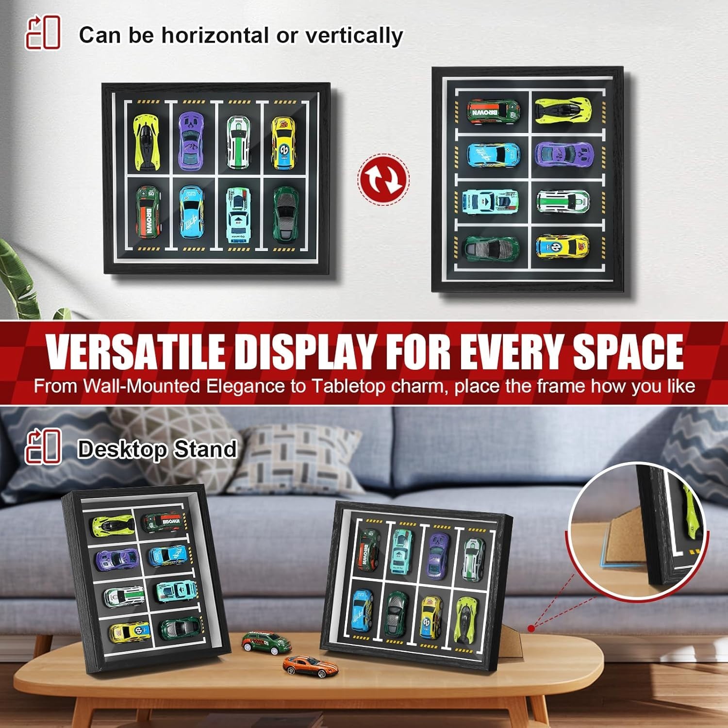 Dynamic 1:64 Scale Diecast Frame - Secure Parking Mat & Elegant Display Solution