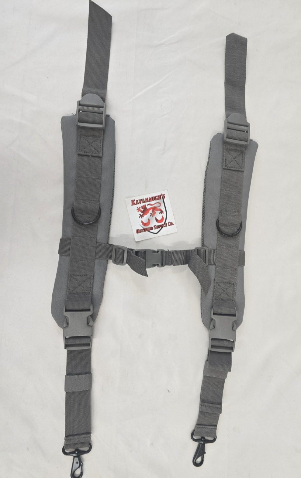 Ubranded Shoulder Straps Backpack Gray