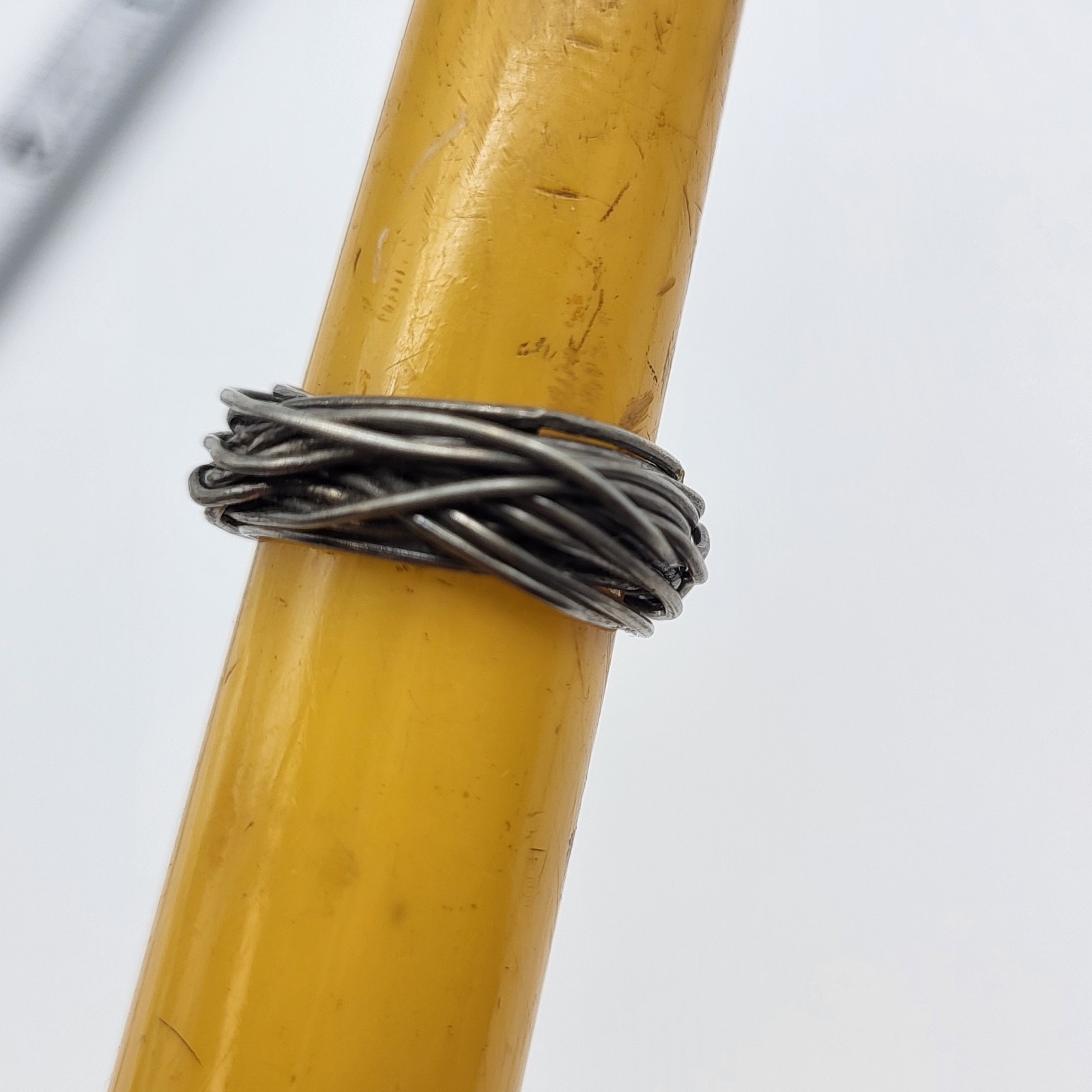 Artisan wire ring Solid 925 Sterling Silver Band Statement Ring Handmade Ring 6