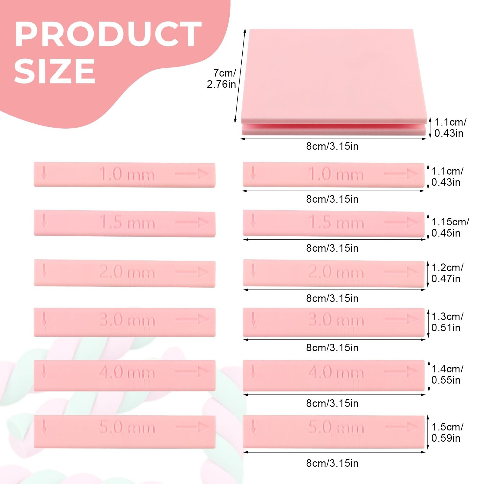 7 Pcs Clay Roller Guide Set - DIY Polymer Clay Rolling Strips & Earring Tools, 1