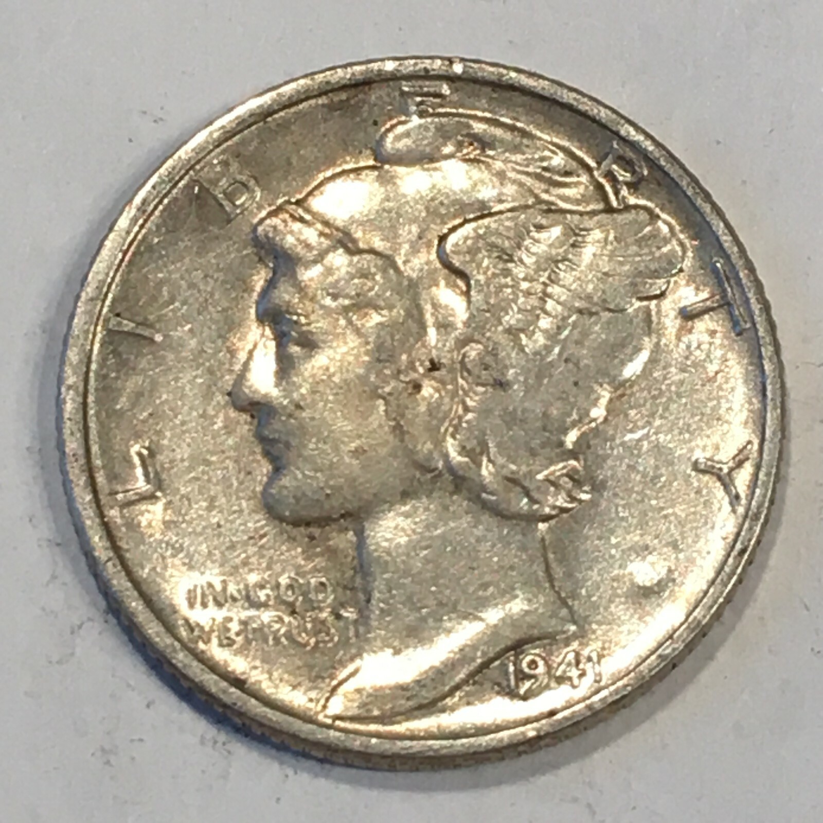 1941 Silver Mercury Dime - High Quality Scans #L858