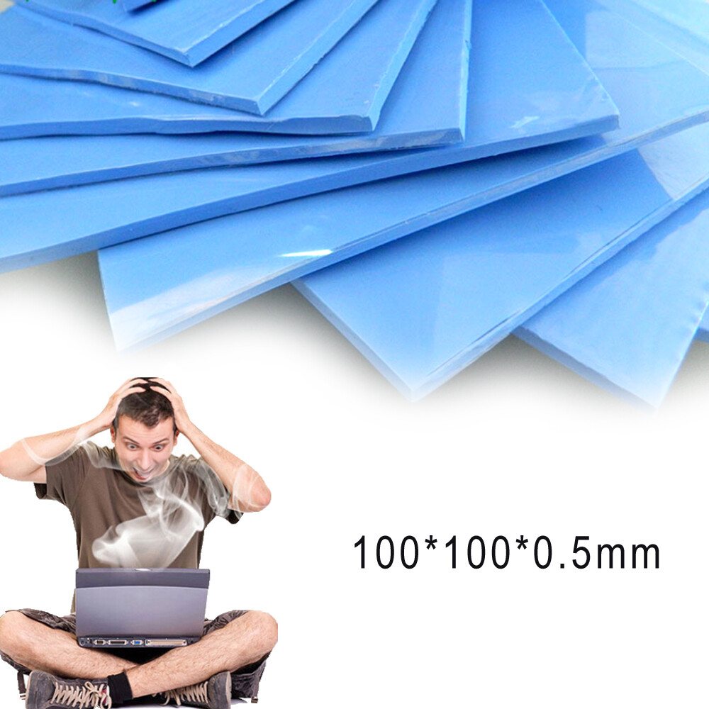 1Pc GPU CPU Heatsink Cooling Thermal Conductive  Silicone Pad Blue